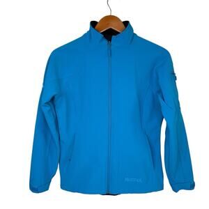 MARMOT  Gravity Jacket Womens Sz S Blue Soft Shell Full Zip Outdoor Activewear